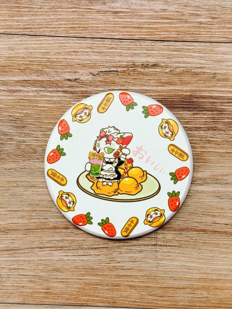 硅藻土招財貓杯墊