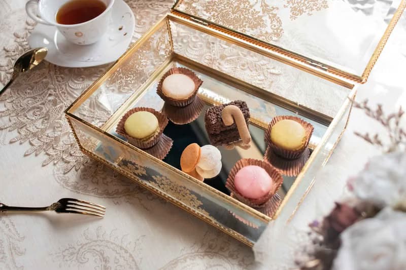 【莊雅花園─古典玻璃珠寶盒單入組】金色│收納盒│玻璃│甜點