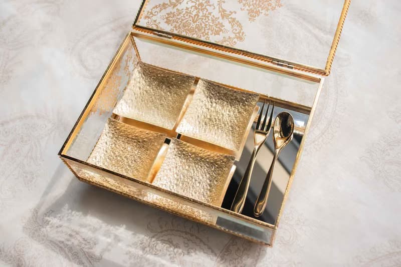 【莊雅花園─古典玻璃珠寶盒單入組】金色│收納盒│玻璃│甜點