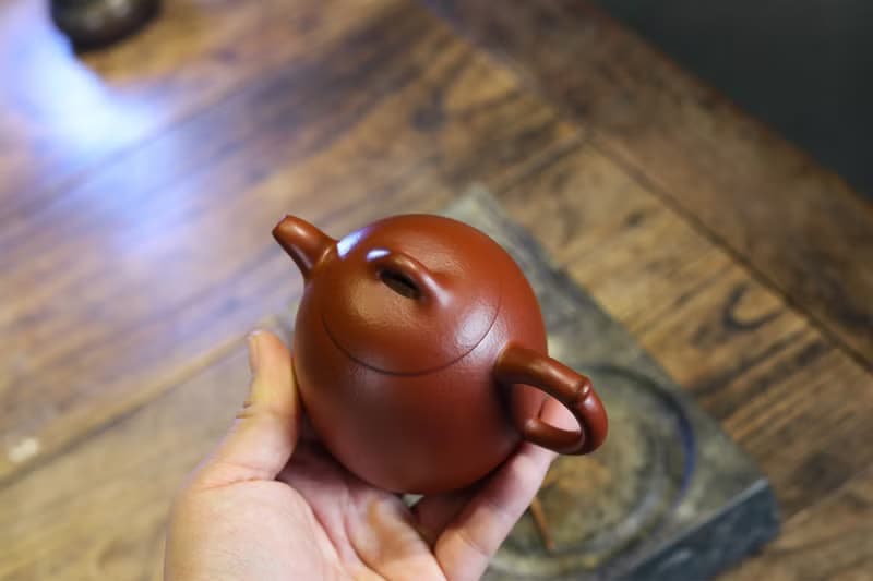送禮紫砂壺茶壺秦权 一壶两杯  朱泥 180ml 刘素素 全手工制  整