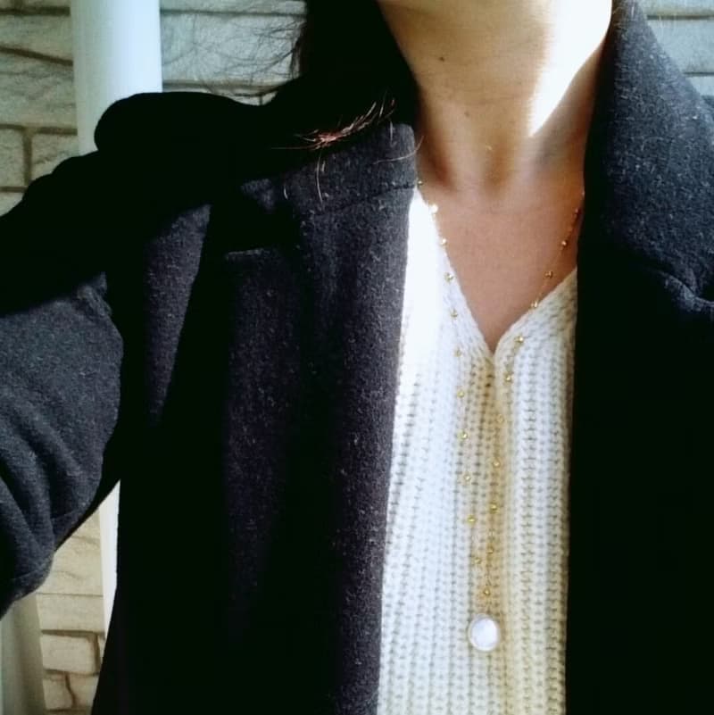 14kgf*gold Pyrite station long necklace + TOP