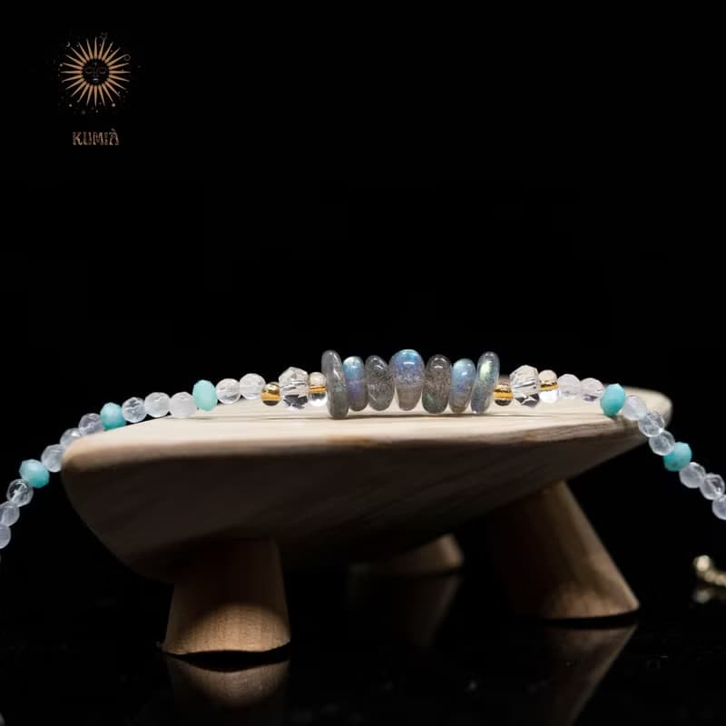 【限量】【春東京/Spring in Tokyo】超美隨形藍月光配粉晶手鍊