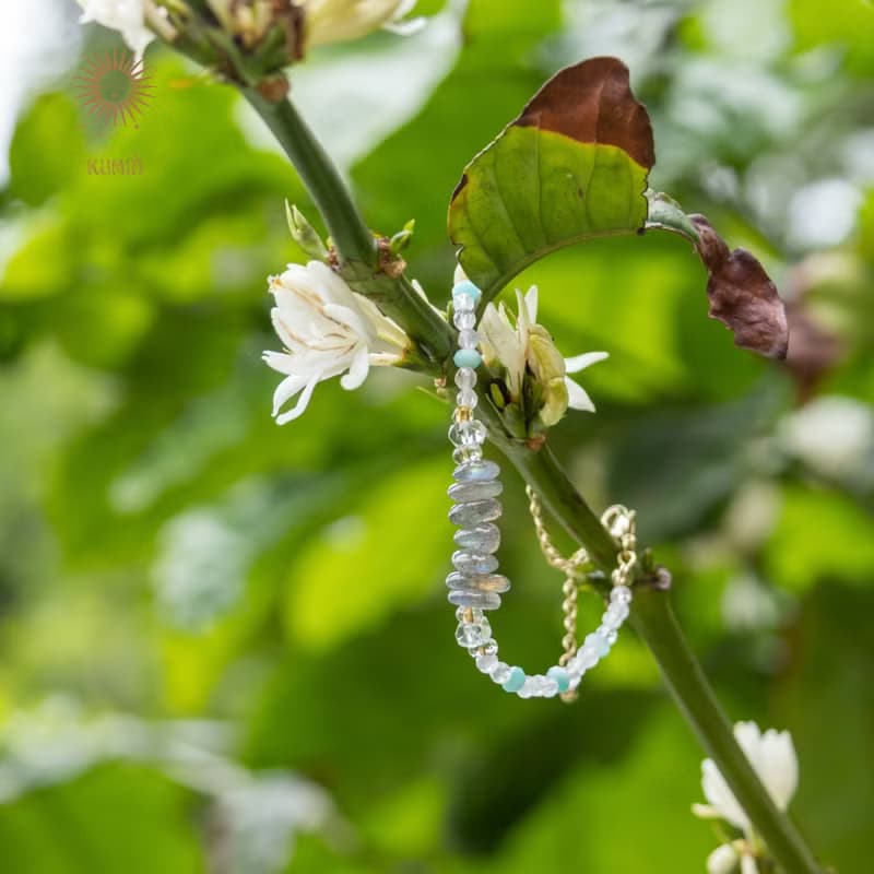 【限量】【春東京/Spring in Tokyo】超美隨形藍月光配粉晶手鍊