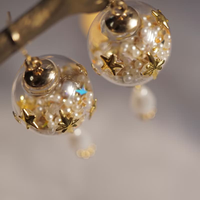 クリスマスオーナメントのピアス/イヤリング