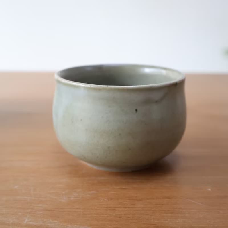 碧玉 柴燒陶大茶杯