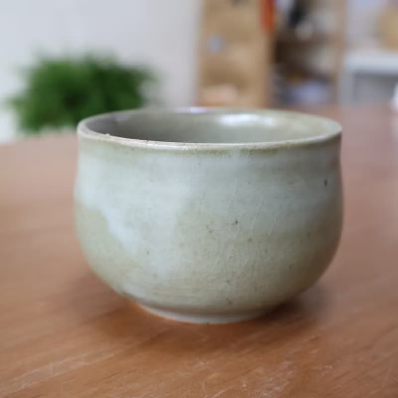 碧玉 柴燒陶大茶杯
