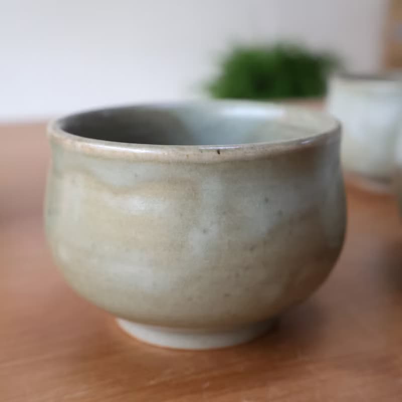 碧玉 柴燒陶大茶杯