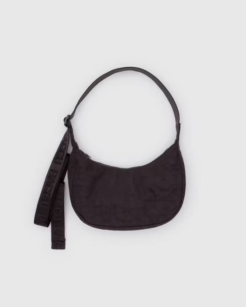 BAGGU - 回收尼龍斜背月亮包 - Small - 巧克力深酒紅