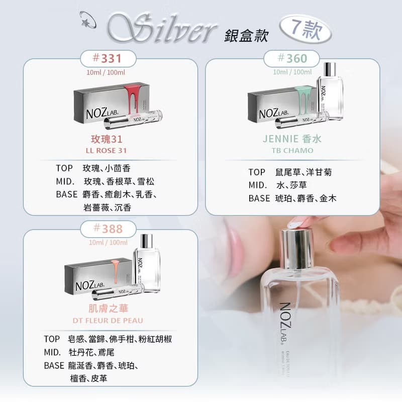 【NOZ LAB. 韓系口袋香水】新品銀盒款 任選6入 享77折