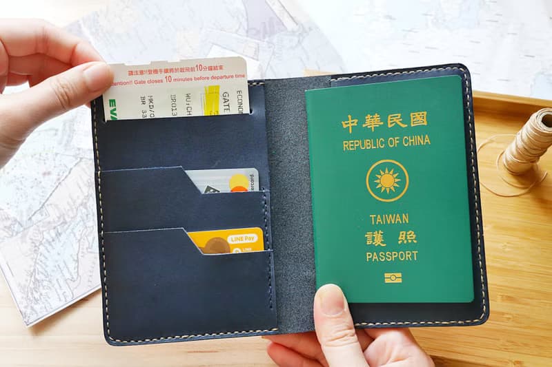 護照套 義大利牛皮手作 靛藍黑 多色可選 免費刻字與包裝