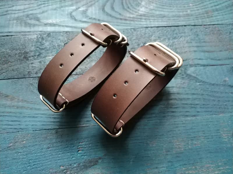 Dark Chocolate ZULU strap | Leather Watch Strap | Dark Chocolate Watch Strap