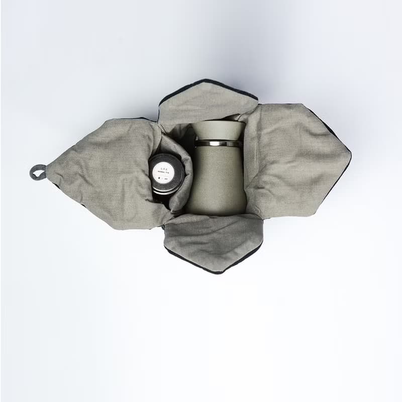 DEFRONT  | 自製便攜防摔隨身旅行棉麻布包 茶具袋 茶具防塵盒