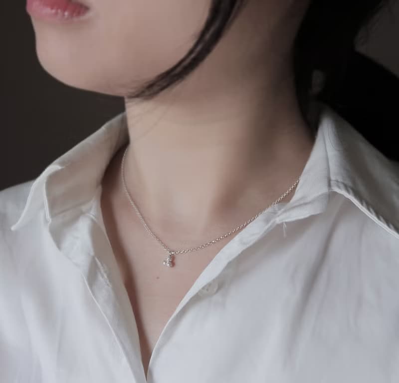 森林系 925純銀 三杉 迷你圓果 項鍊 鎖骨鍊 長鍊 免費送禮包裝