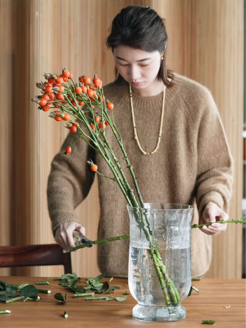 原創桂願俄羅斯料花白蜜蠟桂花耳環氣質銀耳釘生日禮物