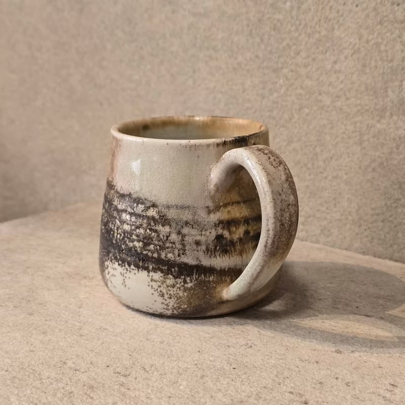 柴燒瓷土 / 絞泥馬克杯 / 咖啡杯