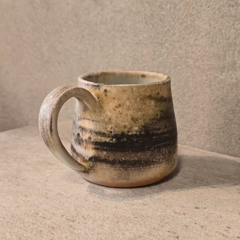 柴燒瓷土 / 絞泥馬克杯 / 咖啡杯