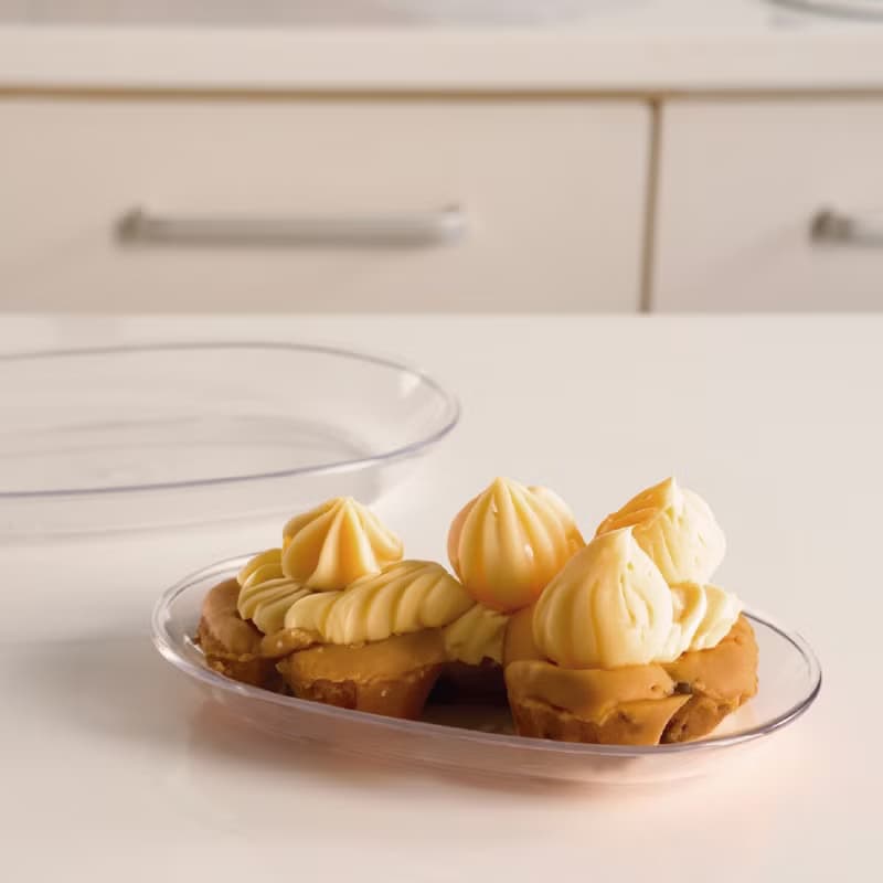 【哩皿生活】Tritan橢圓盤 3入組  玻璃質感 野餐盤 露營 甜點盤