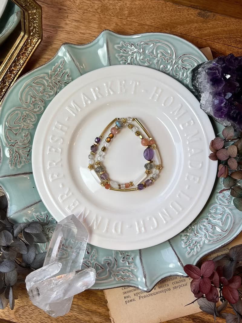 -追夢少女-天然水晶手鏈/黃銅手鍊