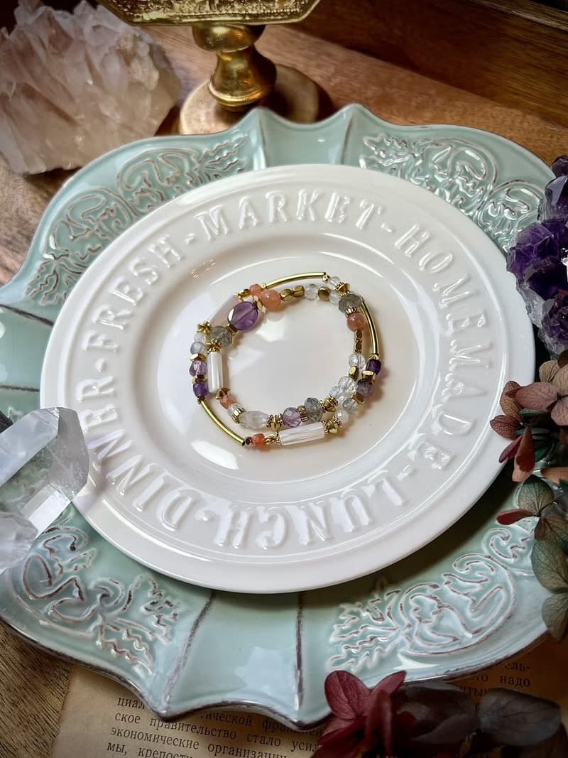 -追夢少女-天然水晶手鏈/黃銅手鍊