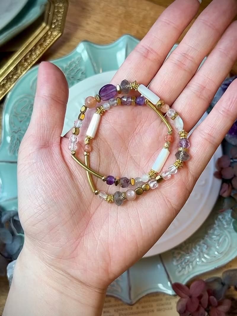 -追夢少女-天然水晶手鏈/黃銅手鍊