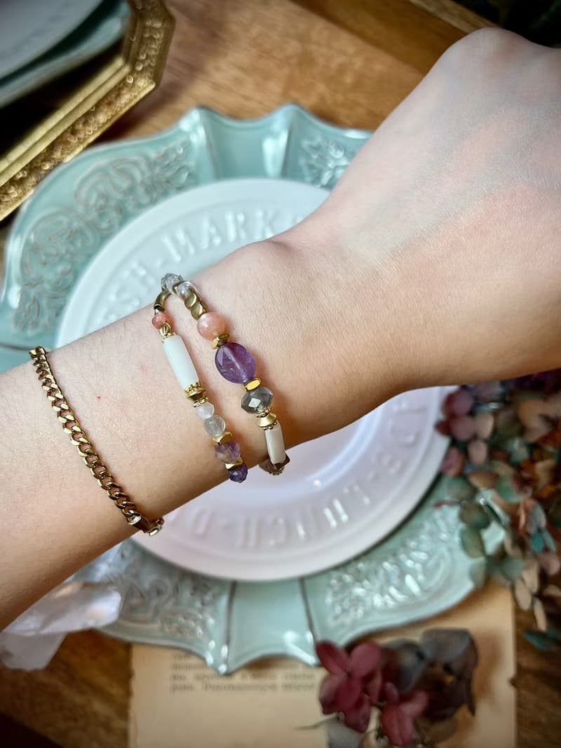 -追夢少女-天然水晶手鏈/黃銅手鍊