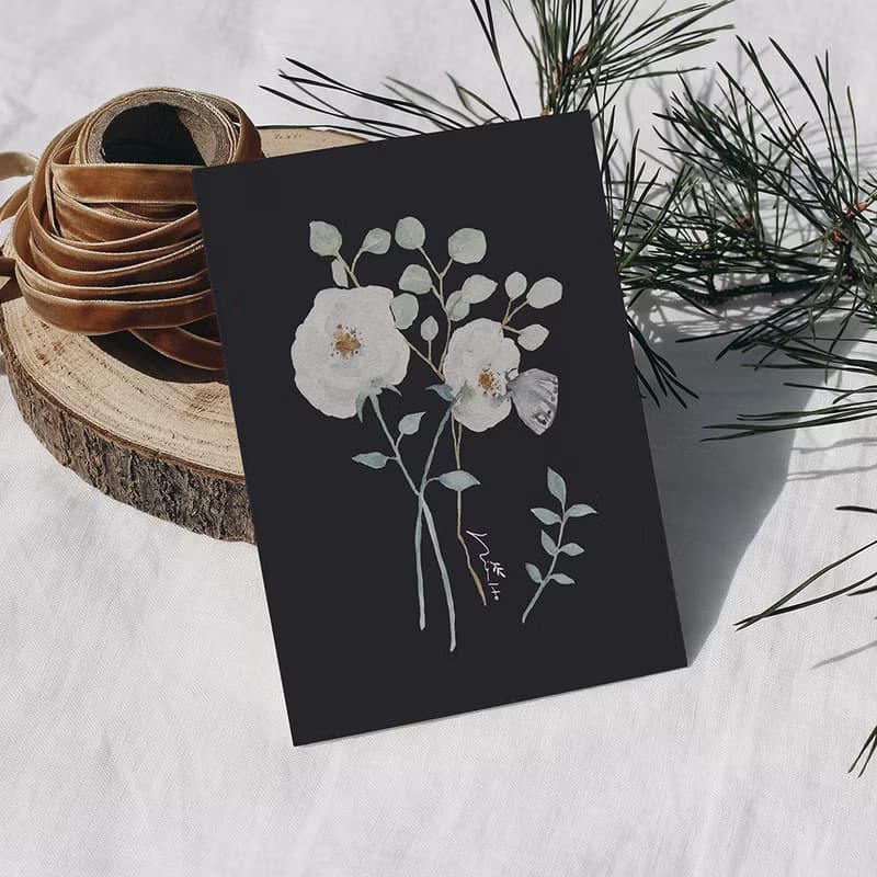 庭園玫瑰雙面真絲絲巾