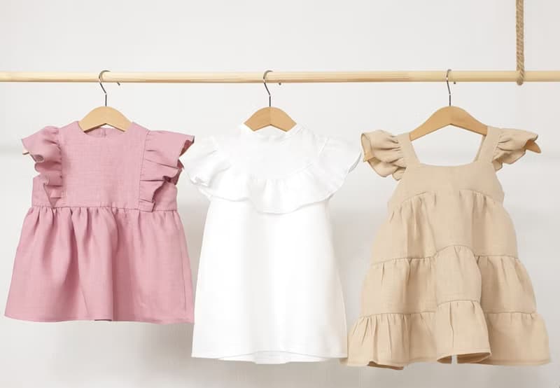 Natural linen boho dress, dress for girl, Easter baby dress, summer baby  dress
