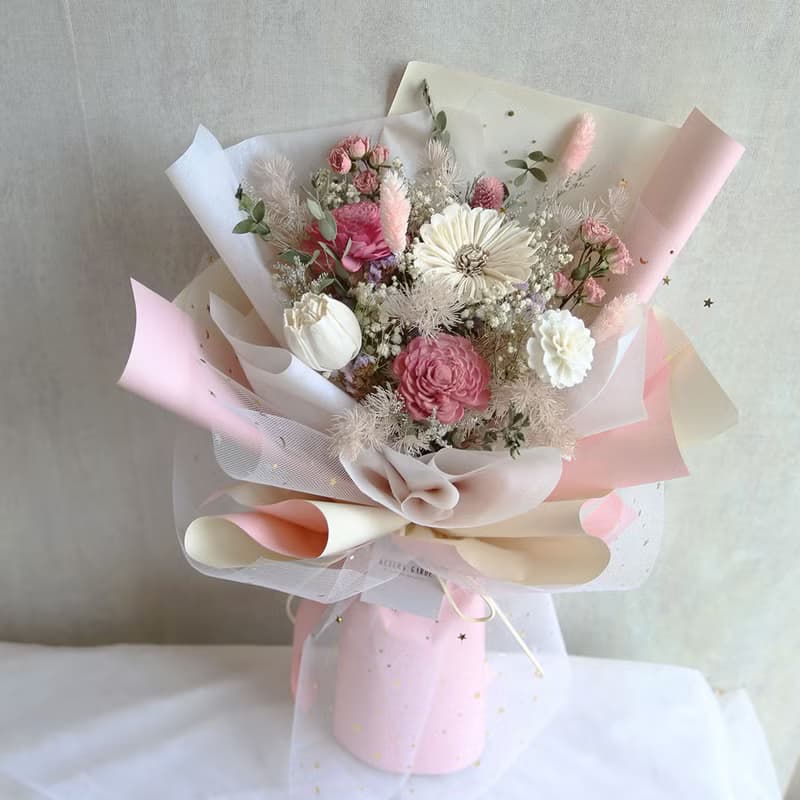 G79仙氣飄飄粉色系乾燥花束