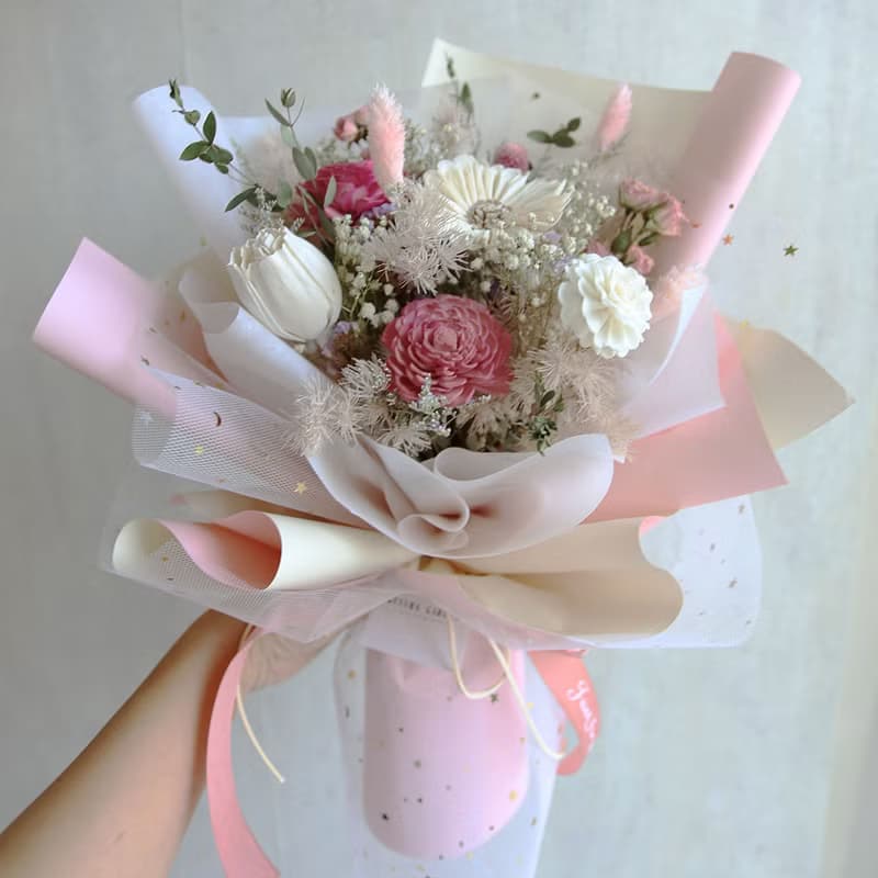 G79仙氣飄飄粉色系乾燥花束