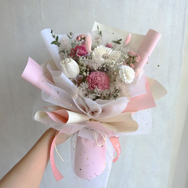 G79仙氣飄飄粉色系乾燥花束