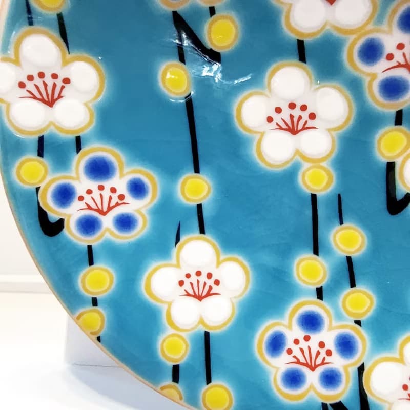 【九谷燒】青郊窯緣起小盤-梅花