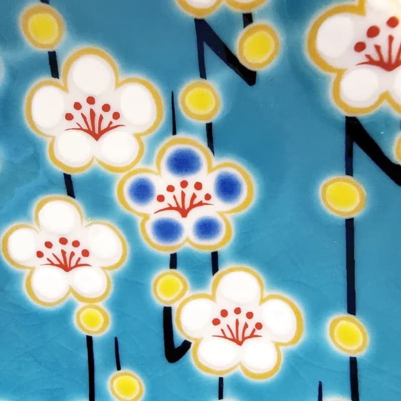 【九谷燒】青郊窯緣起小盤-梅花