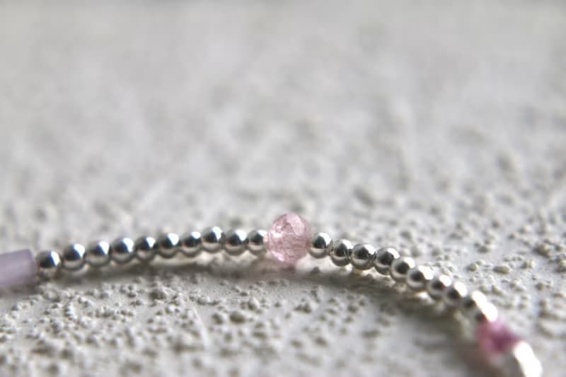 手環 一月誕生石 石榴石 黃玉 - 美好的日子 -