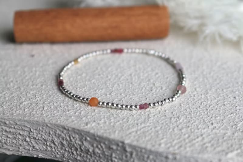 手環 一月誕生石 石榴石 黃玉 - 美好的日子 -