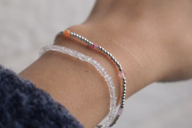 手環 一月誕生石 石榴石 黃玉 - 美好的日子 -