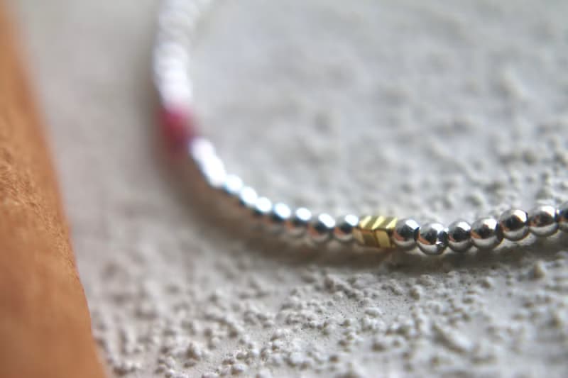 手環 一月誕生石 石榴石 黃玉 - 美好的日子 -