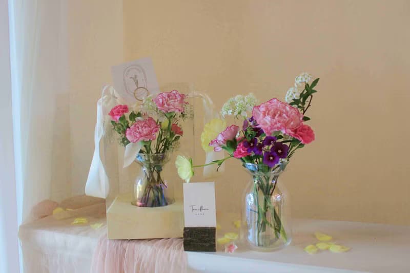 手提瓶花禮盒組 含玻璃瓶 母親節花禮 鮮花花禮