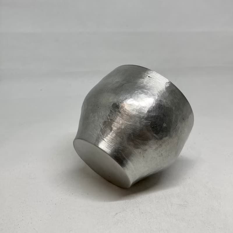 清酒杯/燒酌杯/盃形純錫酒杯大杯,青冶金工手作鍛打純錫杯