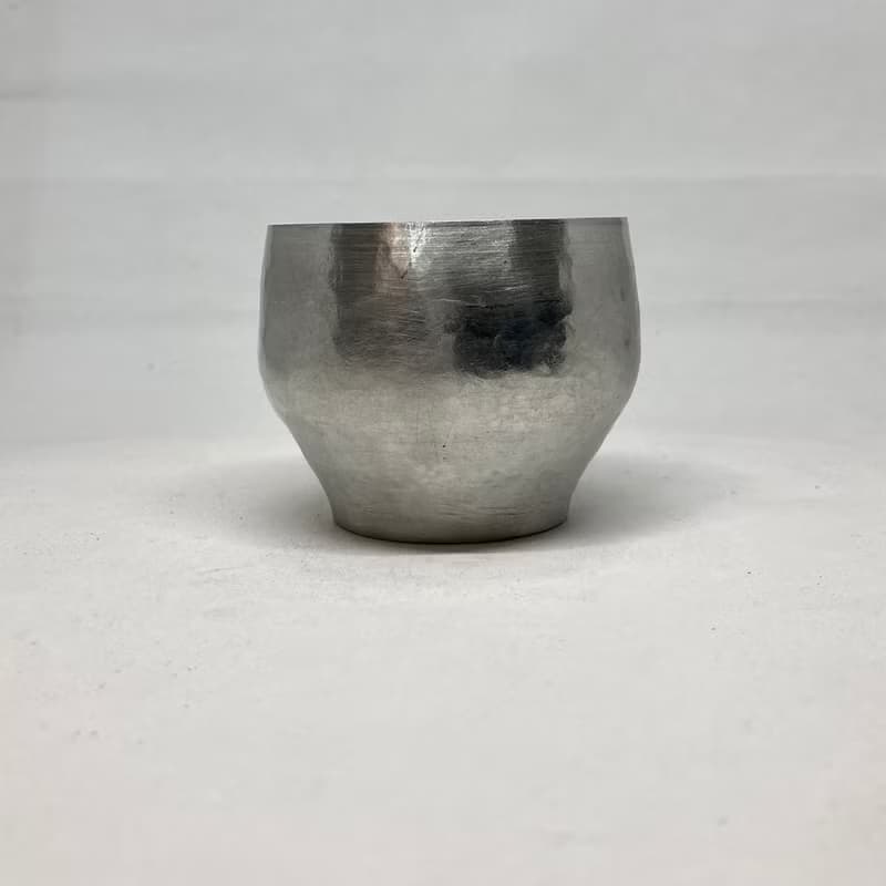 清酒杯/燒酌杯/盃形純錫酒杯大杯,青冶金工手作鍛打純錫杯