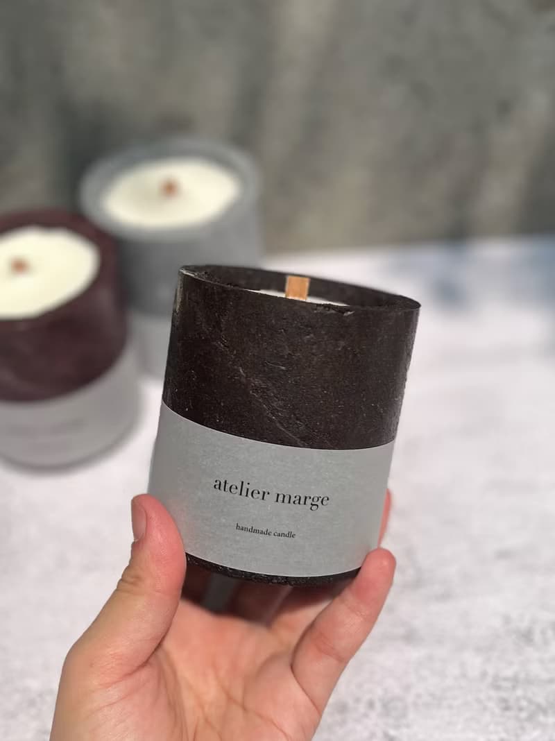 fragrance candle granité homme brun