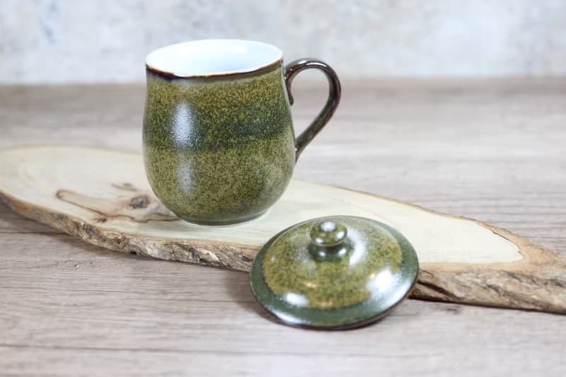 【母親節禮物】300ml 茶末釉蓋杯 帶蓋馬克杯 鶯歌名家葉敏祥作品