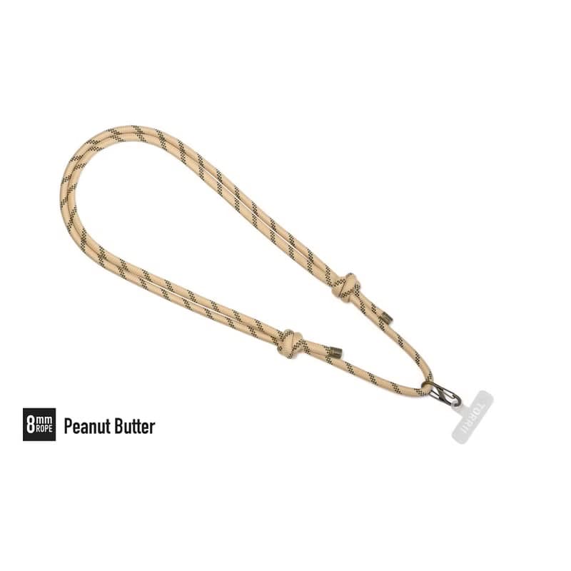 【山系掛繩風】Knotty 8mm 手機掛繩背帶 | Peanut Butter杏+綠色