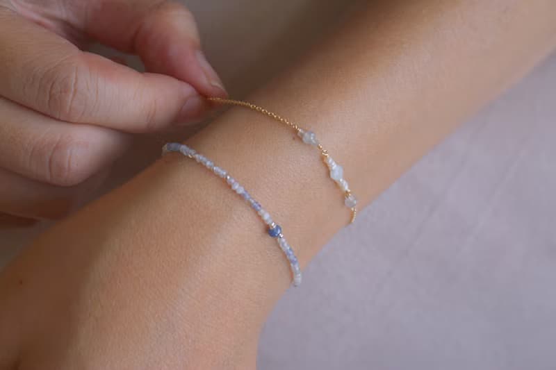 手鍊 藍寶石 海藍寶 天然石 - 傾訴 -