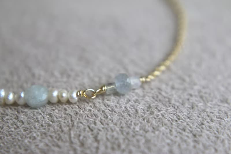 手鍊 藍寶石 海藍寶 天然石 - 傾訴 -