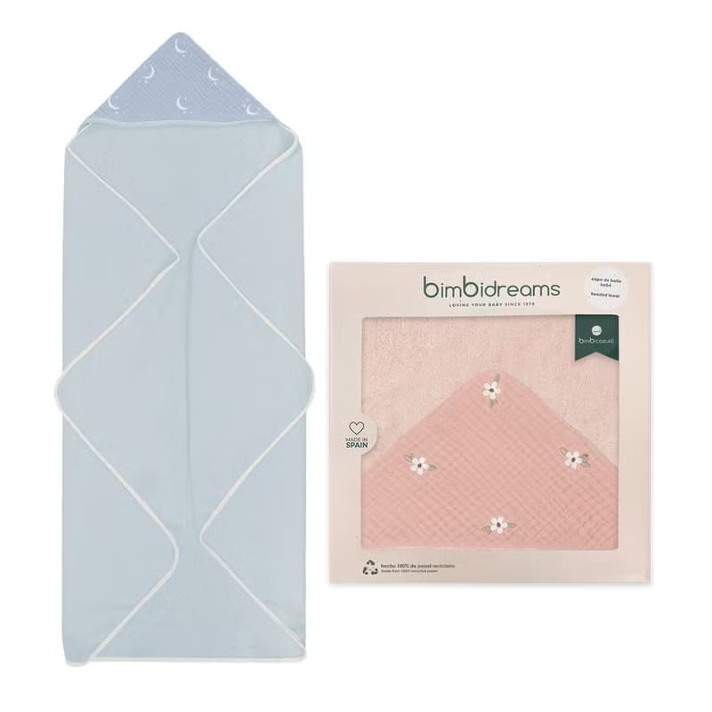 【Bimbidreams】竹纖維連帽浴巾禮盒 75x75cm /新生兒禮盒