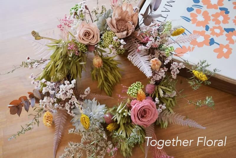 自然清新色調花圈