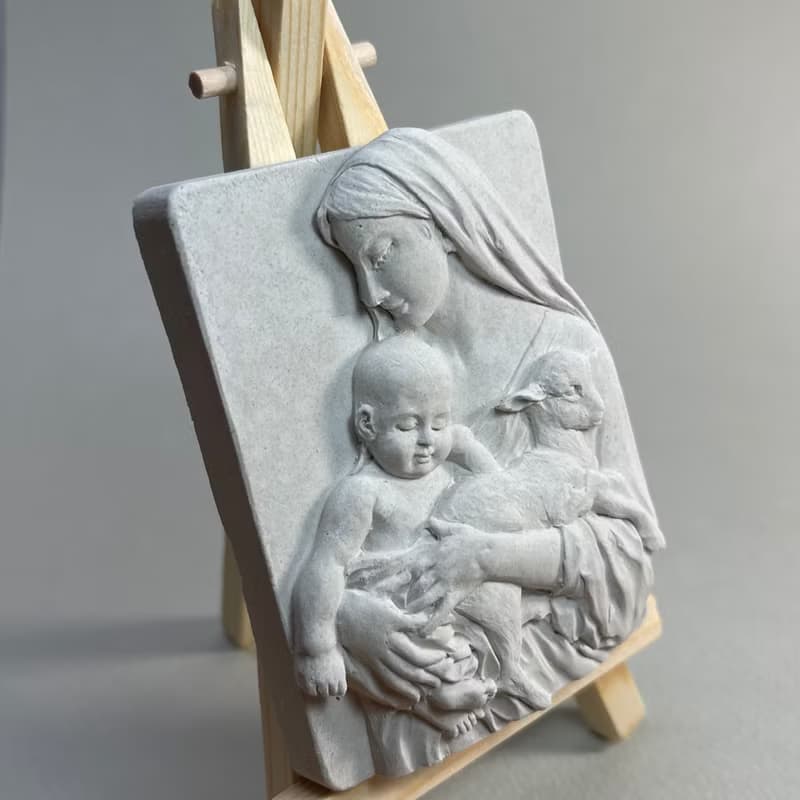 聖母慈愛 水泥擺飾 水泥 佛 清水模 吸濕 宗教 長輩禮 禮物 擴香