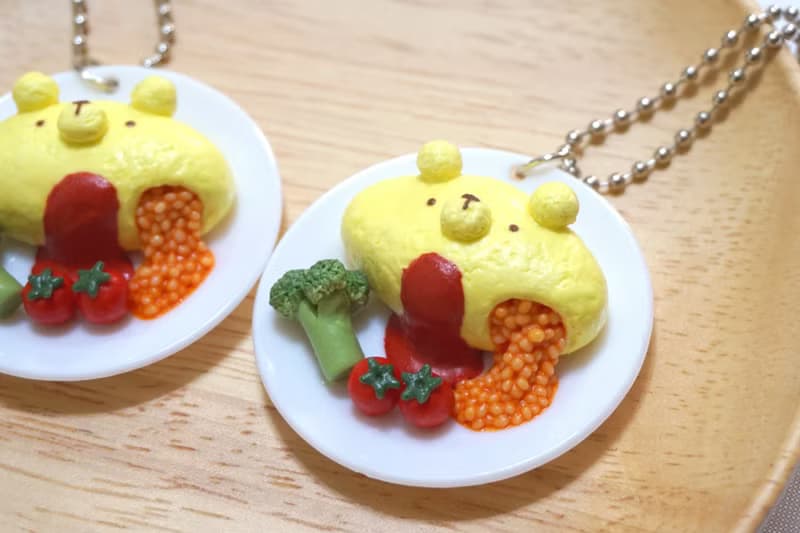 HealingKuma Collection 日式小熊蛋包飯鑰匙圈 | 仿真食物飾物