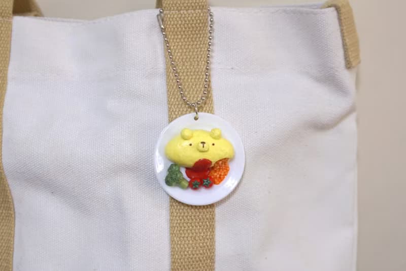 HealingKuma Collection 日式小熊蛋包飯鑰匙圈 | 仿真食物飾物