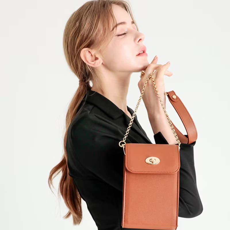 韓國LIA BAG | 棕色 | 迷你袋 | 側背包 斜孭袋